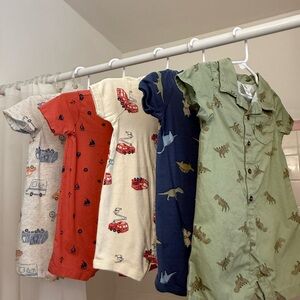 Carter's Colorful Vehicle and Dinosaur Bodysuit Set